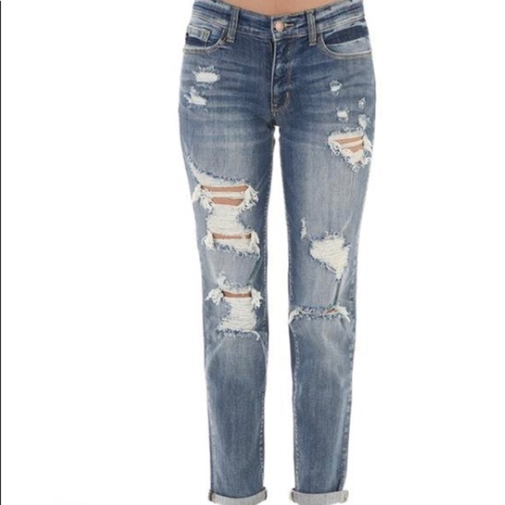 Judy Blue Destroyed Boyfriend Jeans 18W